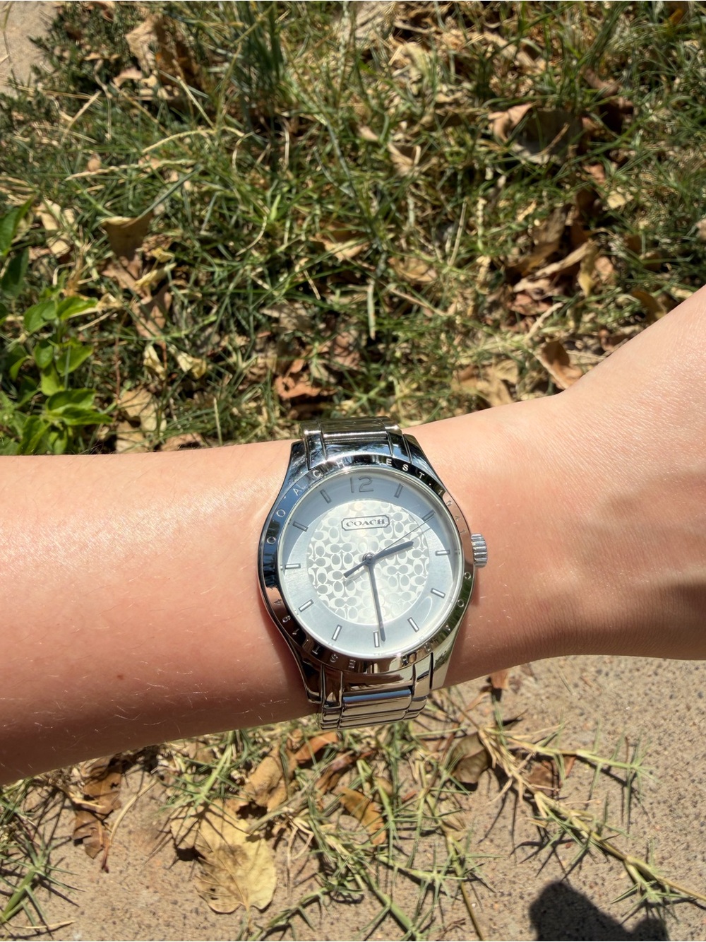Coach Silver Stainless Steel Women's Watch - Silver Dial